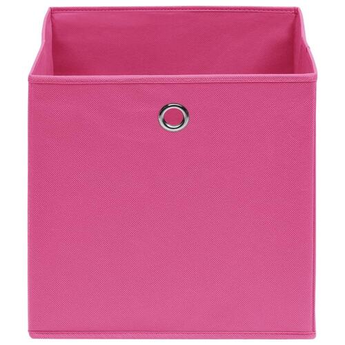 Opbevaringskasser 10 stk. 32x32x32 stof pink
