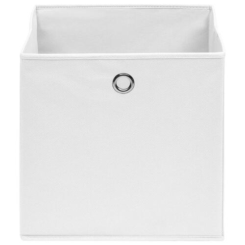 Opbevaringskasser 10 stk. 32x32x32 stof hvid
