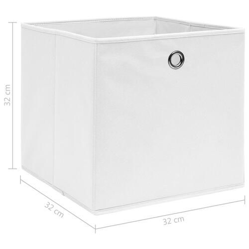 Opbevaringskasser 10 stk. 32x32x32 stof hvid