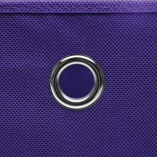 Opbevaringskasser 4 stk. 32x32x32 stof lilla