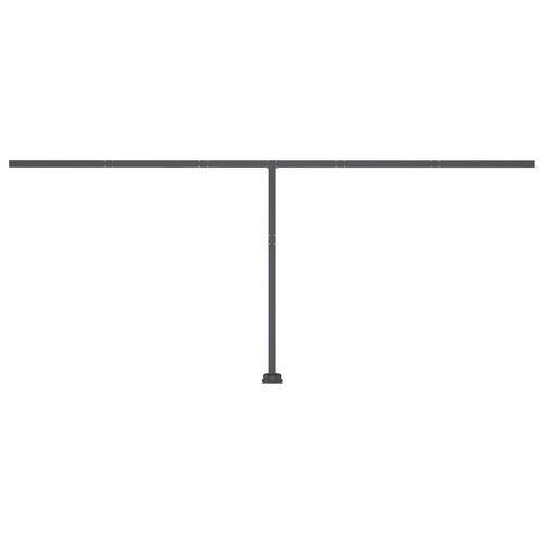 Markise m. LED + vindsensor 600x350 cm automatisk gul og hvid
