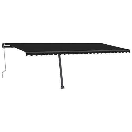 Markise m. LED + vindsensor 600x350 cm automatisk antracit