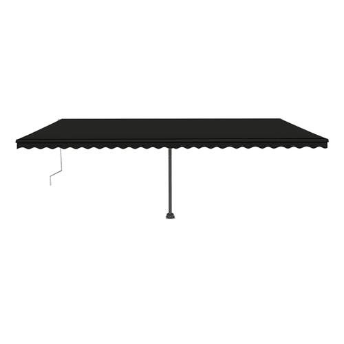 Markise m. LED + vindsensor 600x350 cm automatisk antracit