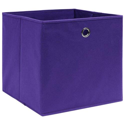 Opbevaringskasser 10 stk. 32x32x32 stof lilla