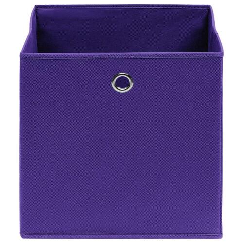 Opbevaringskasser 10 stk. 32x32x32 stof lilla