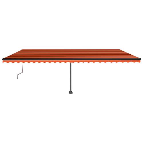 Fritstående markise 600x350 cm automatisk betjening orange/brun