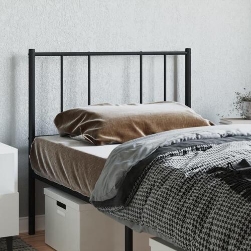 Sengegavl 75 cm metal sort