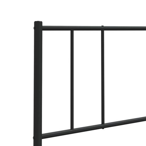 Sengegavl 120 cm metal sort