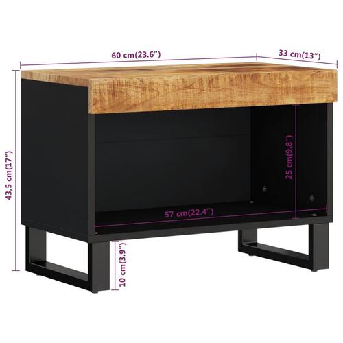 Tv-bord 60x33x43,5 cm massivt mangotræ