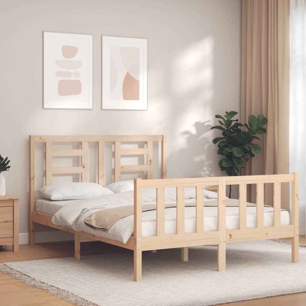 Sengeramme uden madras 140x200 cm massivt fyrretræ