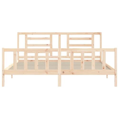 Sengeramme uden madras 200x200 cm massivt fyrretræ