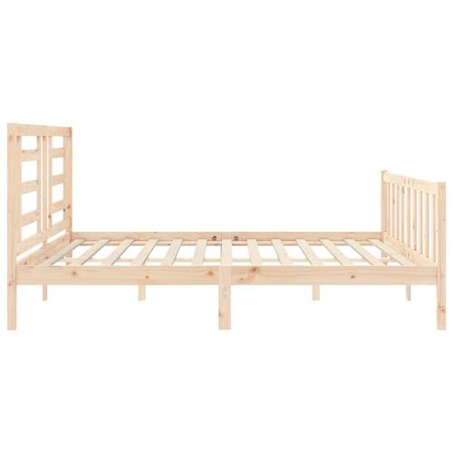 Sengeramme uden madras 200x200 cm massivt fyrretræ
