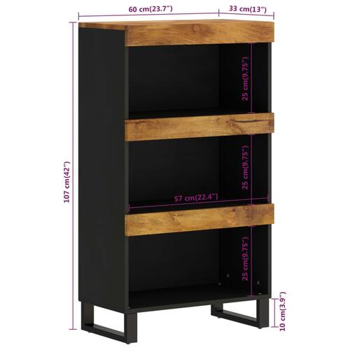 Skab 60x33x107 cm massivt mangotræ