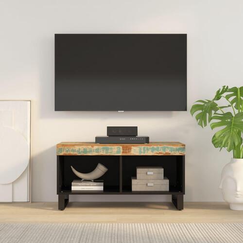 Tv-bord 85x33x43,5 cm massivt genbrugstræ