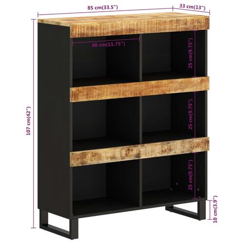 Skab 85x33x107 cm massivt mangotræ