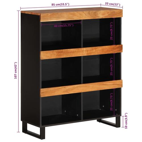 Skab 85x33x107 cm massivt akacietræ