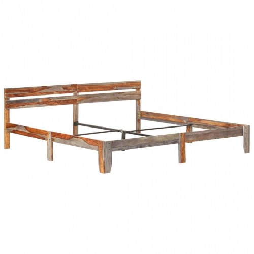Sengeramme uden madras 200x200 cm massivt træ