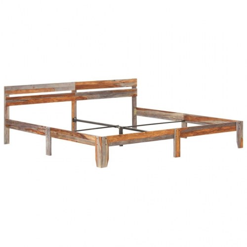 Sengeramme uden madras 200x200 cm massivt træ