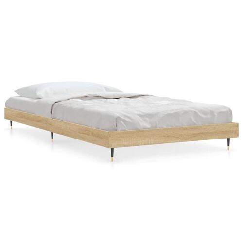 Sengeramme 100x200 cm uden madras konstrueret træ sonoma-eg