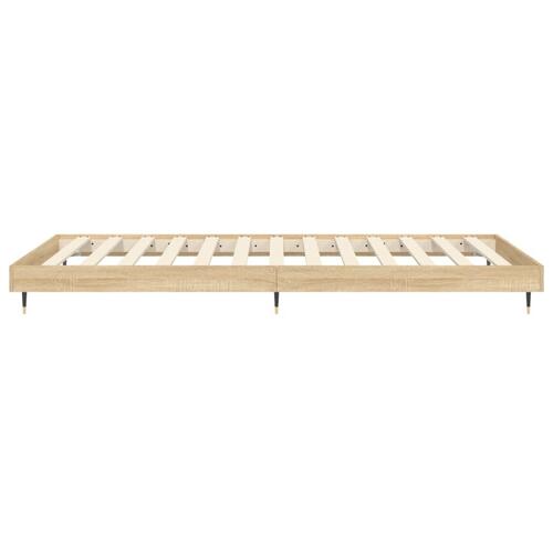 Sengeramme 100x200 cm uden madras konstrueret træ sonoma-eg