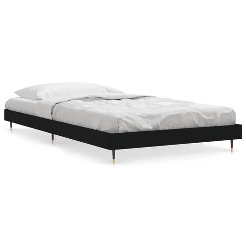Sengeramme 100x200 cm konstrueret træ sort