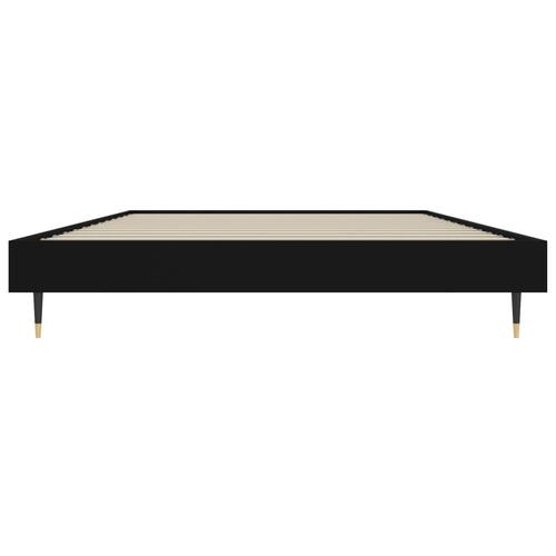 Sengeramme 100x200 cm konstrueret træ sort