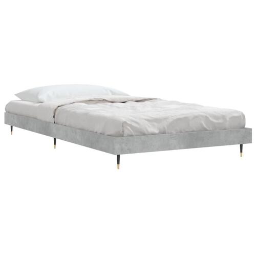 Sengeramme 100x200 cm konstrueret træ betongrå
