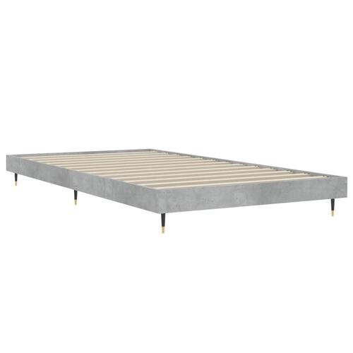 Sengeramme 100x200 cm konstrueret træ betongrå