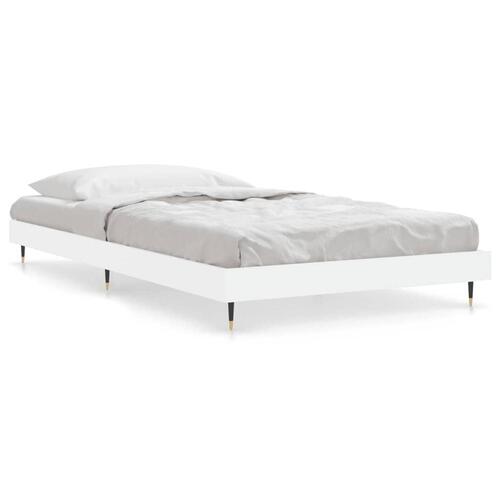 Sengeramme 90x200 cm konstrueret træ hvid