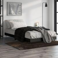 Sengeramme 90x200 cm konstrueret træ sort