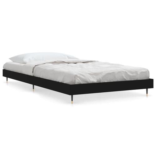 Sengeramme 90x200 cm konstrueret træ sort