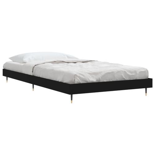Sengeramme 90x200 cm konstrueret træ sort