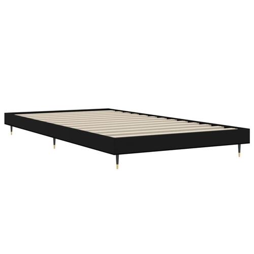 Sengeramme 90x200 cm konstrueret træ sort