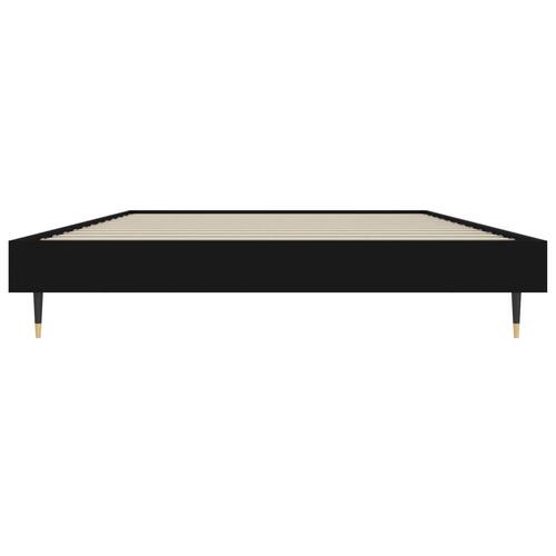 Sengeramme 90x200 cm konstrueret træ sort
