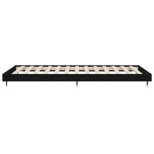 Sengeramme 90x200 cm konstrueret træ sort