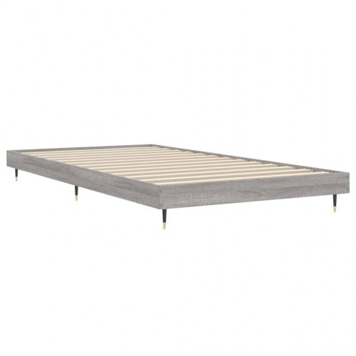 Sengeramme 90×200 cm i konstrueret træ - grå sonoma-eg