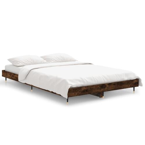 Sengeramme 120x190 cm uden madras konstrueret træ røget eg