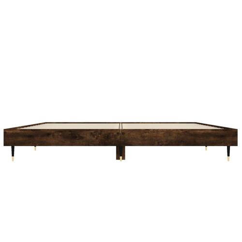 Sengeramme 120x190 cm uden madras konstrueret træ røget eg