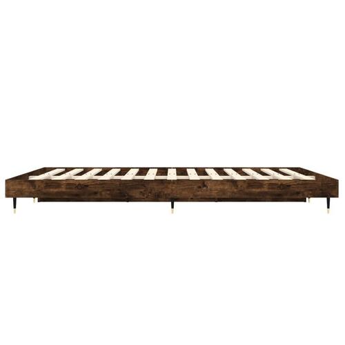 Sengeramme 120x190 cm uden madras konstrueret træ røget eg
