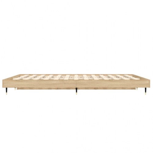 Sengeramme 120x190 cm uden madras konstrueret træ sonoma-eg