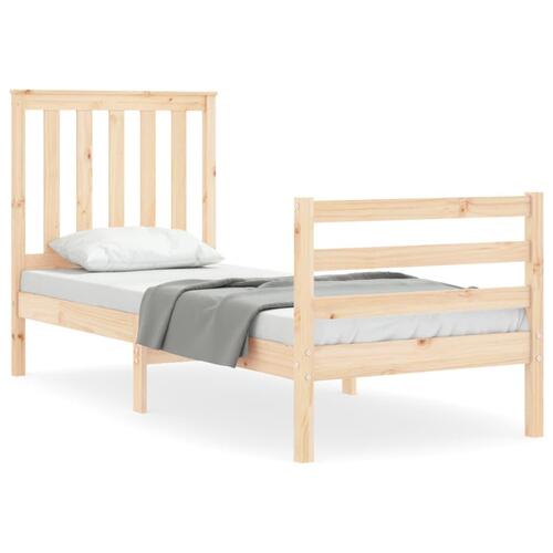 Sengeramme med sengegavl Small Single massivt træ