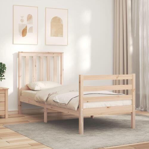 Sengeramme med sengegavl Small Single massivt træ