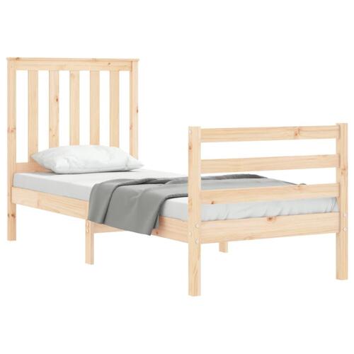 Sengeramme med sengegavl Small Single massivt træ