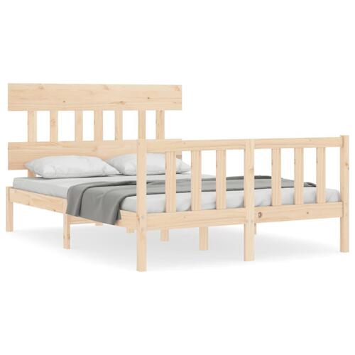 Sengeramme uden madras 140x190 cm massivt fyrretræ