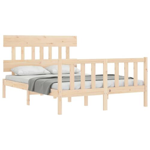 Sengeramme uden madras 140x190 cm massivt fyrretræ