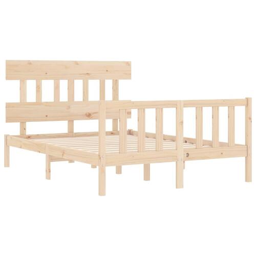 Sengeramme uden madras 140x190 cm massivt fyrretræ
