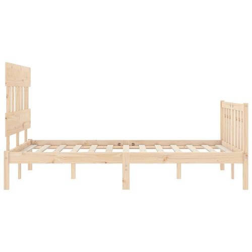 Sengeramme uden madras 140x190 cm massivt fyrretræ