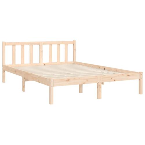 Sengeramme uden madras 140x190 cm massivt fyrretræ