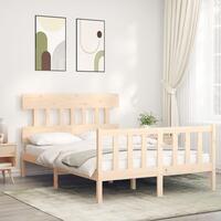 Sengeramme uden madras 140x200 cm massivt fyrretræ