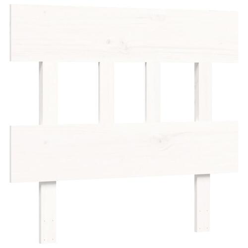 Sengeramme uden madras 100x200 cm massivt fyrretræ hvid